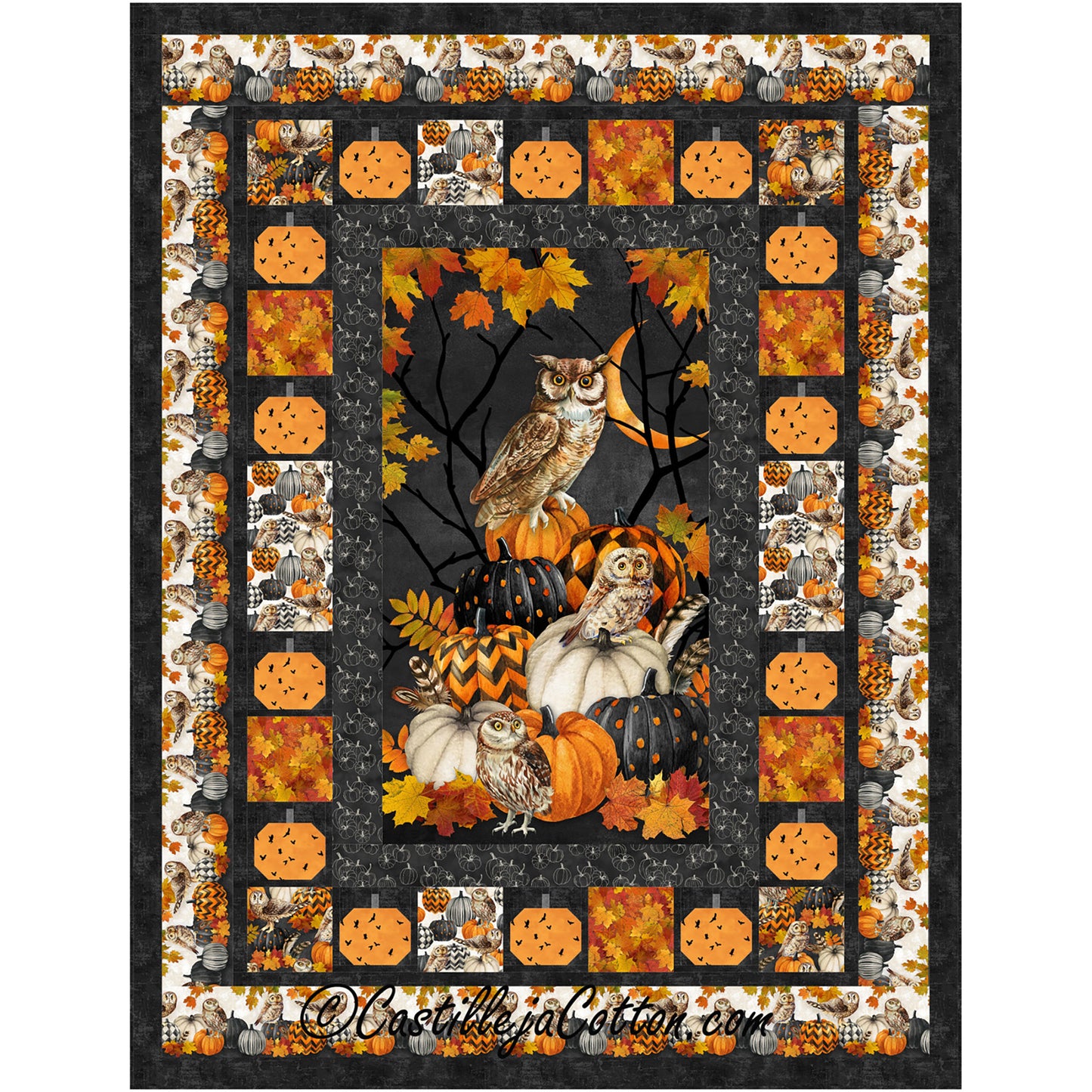 Owls and Pumpkins Quilt Pattern CJC-59014w - Wholesale Product
