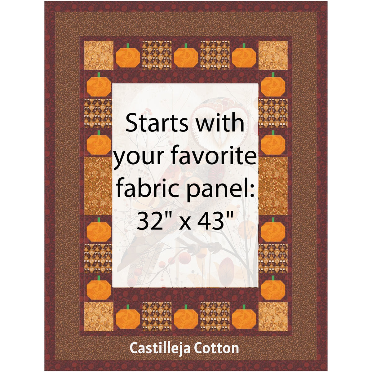 Barn Owls and Pumpkins Quilt Pattern CJC-59016w - Wholesale Product