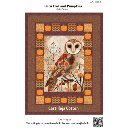 Barn Owls and Pumpkins Quilt Pattern CJC-59016w - Wholesale Product