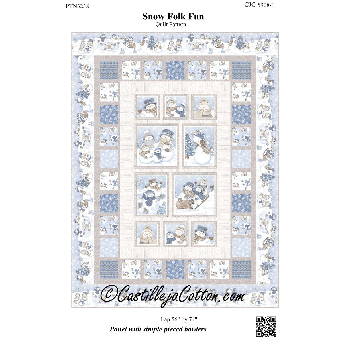 Snow Fun Quilt Pattern Snow Folk Fun Quilt CJC-59081e - Downloadable Pattern – QuiltWoman.com