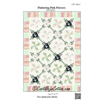 Fluttering Pink Flowers Quilt Pattern CJC-59092 - Paper Pattern