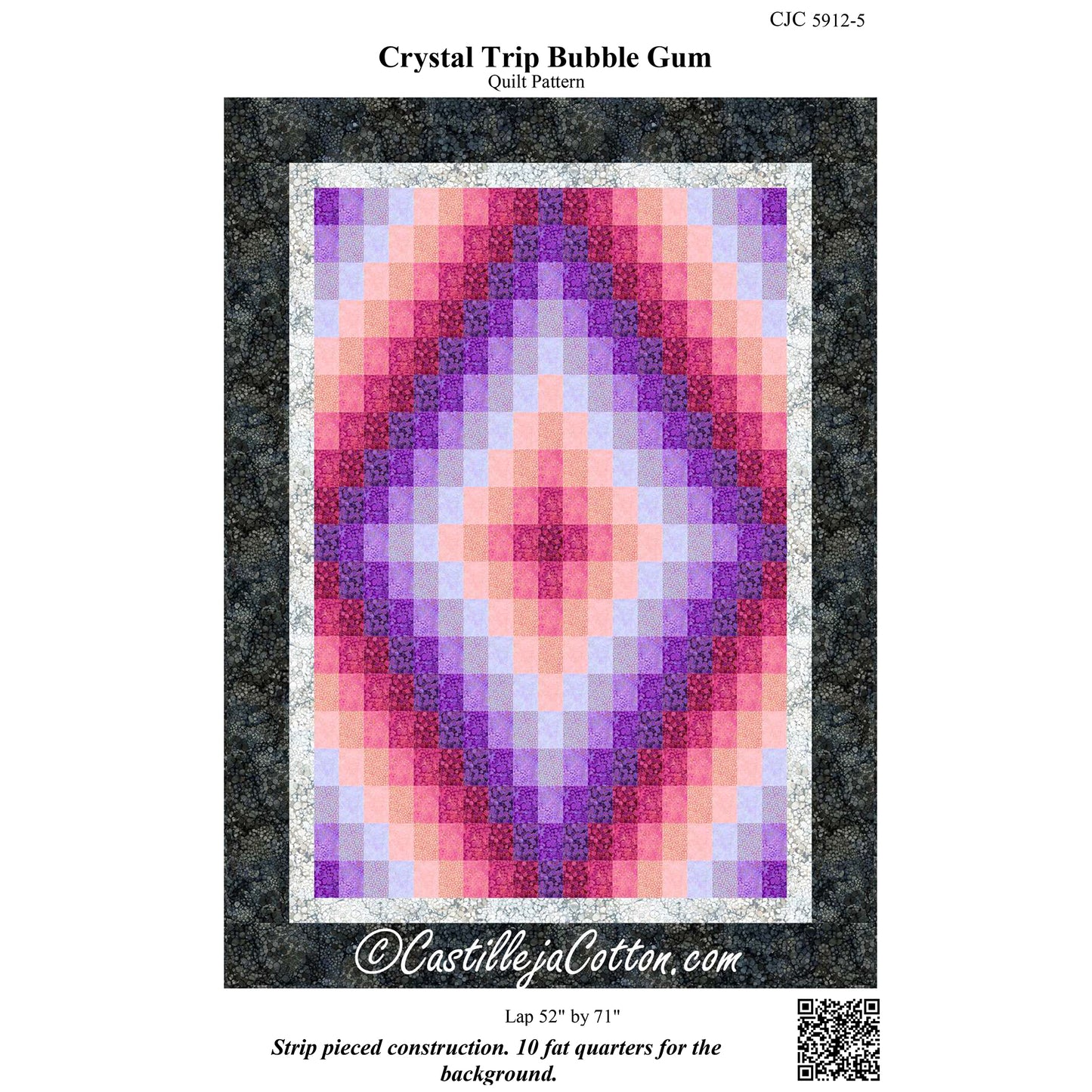 Crystal Trip Bubble Gum Quilt Pattern CJC-59125w - Wholesale Product