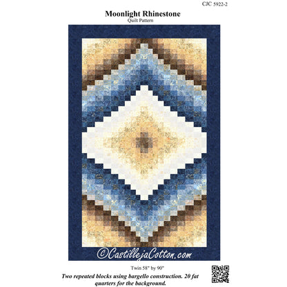 Cover image for pattern for Moonlight Rhinestone Quilt.