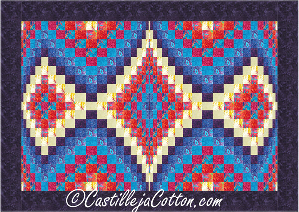 Wrapped Diamond Echo Quilt CJC-59231e - Downloadable Pattern