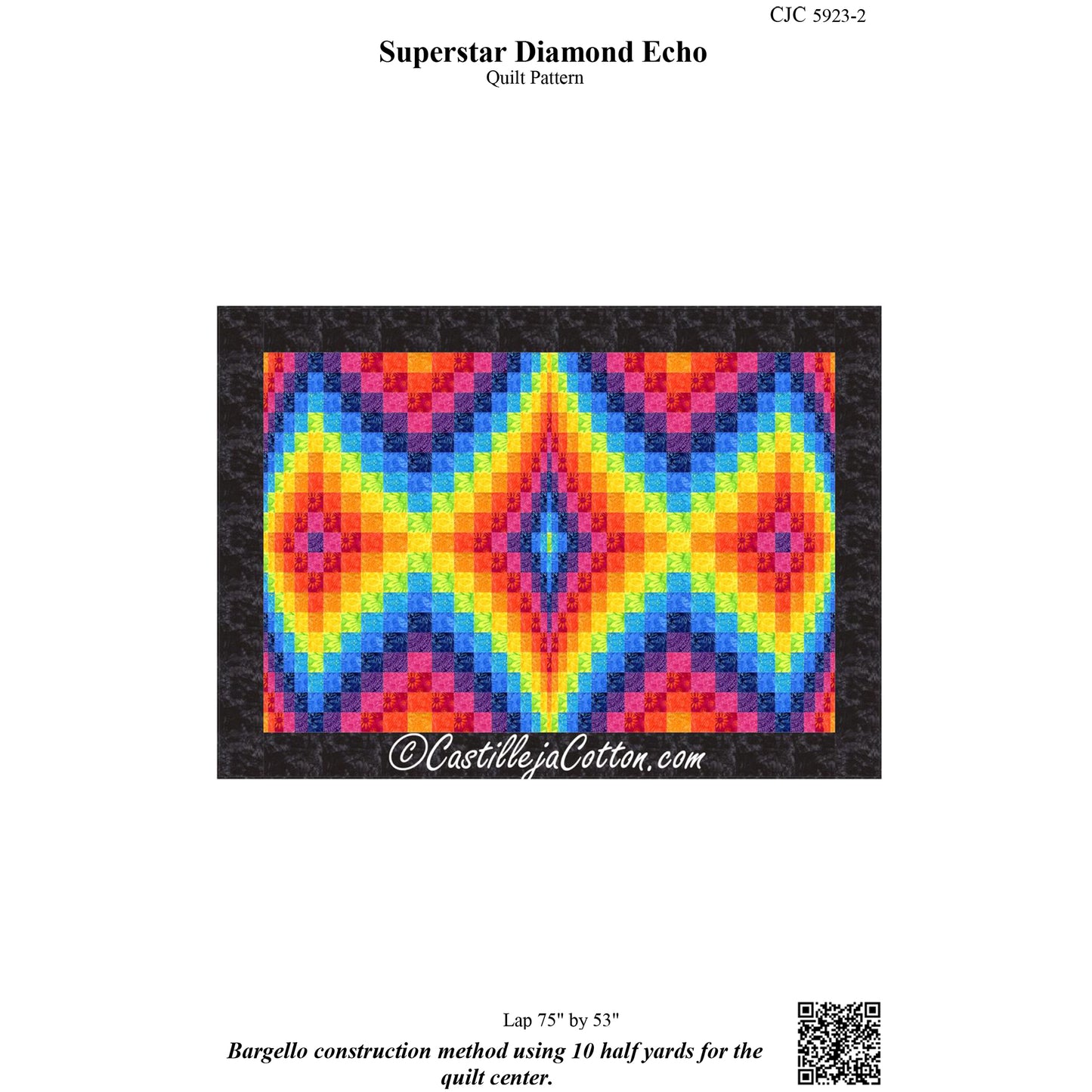 Superstar Diamond Echo Quilt Pattern CJC-59232w - Wholesale Product