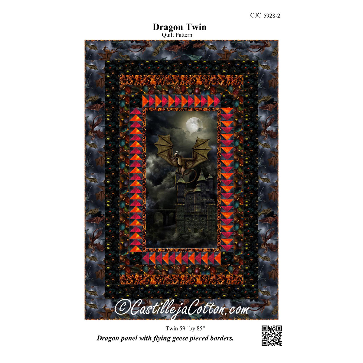 Dragon Twin Quilt Pattern CJC-59282 - Paper Pattern