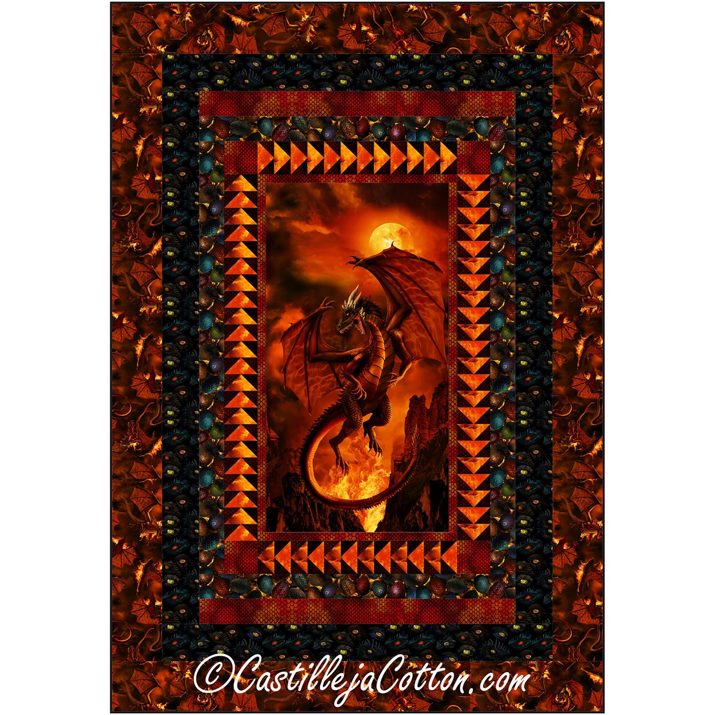 Dragon Fire Quilt Pattern CJC-59283 - Paper Pattern