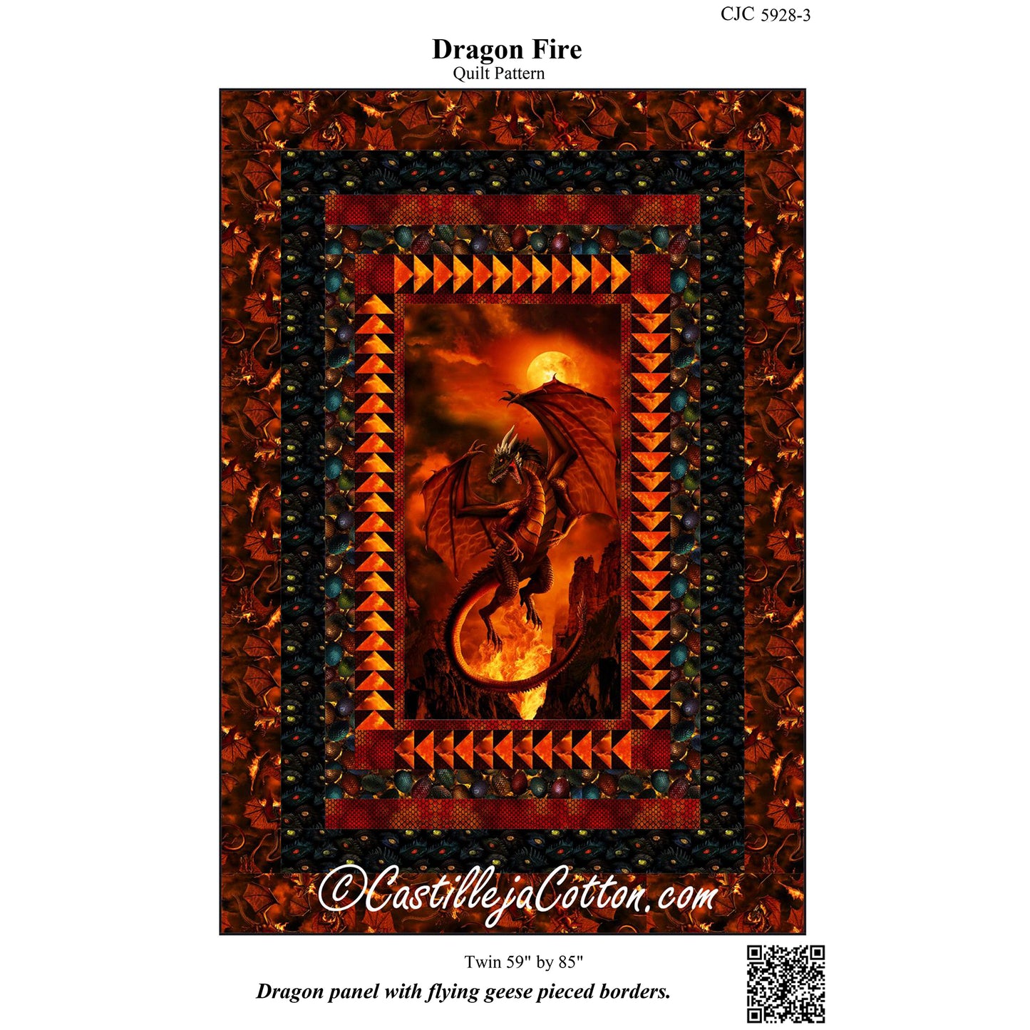 Dragon Fire Quilt Pattern CJC-59283 - Paper Pattern