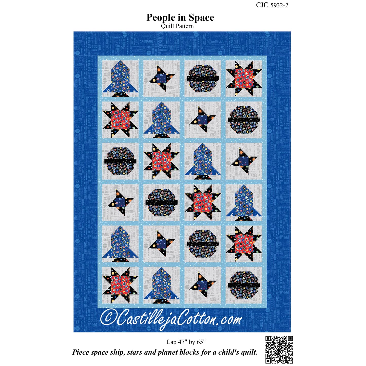 People in Space Quilt Pattern CJC-59322w - Wholesale Product