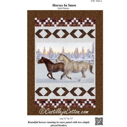 Horses in Snow Quilt Pattern CJC-59431 - Paper Pattern