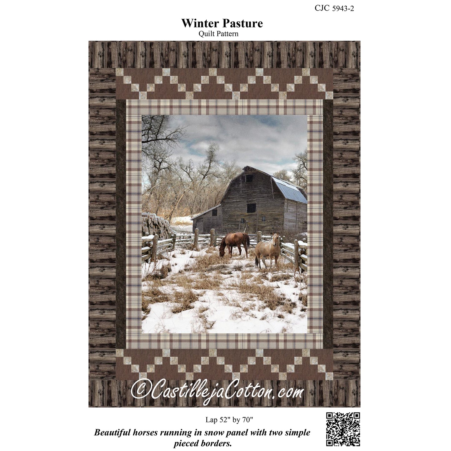 Cover image of pattern for Winter Pasture quilt.