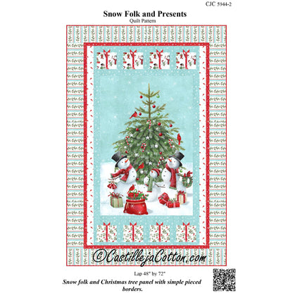 Cover image of pattern for Snow Folk and Presents quilt.