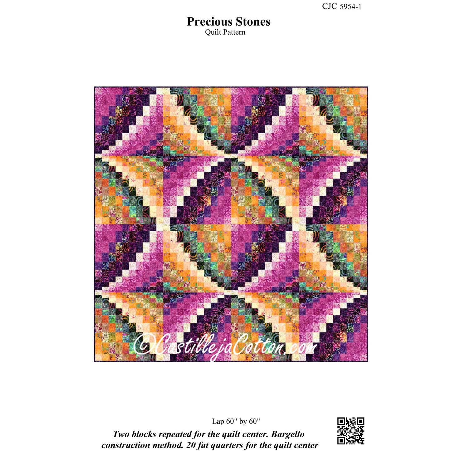 Cover image of the Precious Stones quilt pattern.