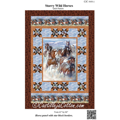 Cover image of pattern for Starry Wild Horses.