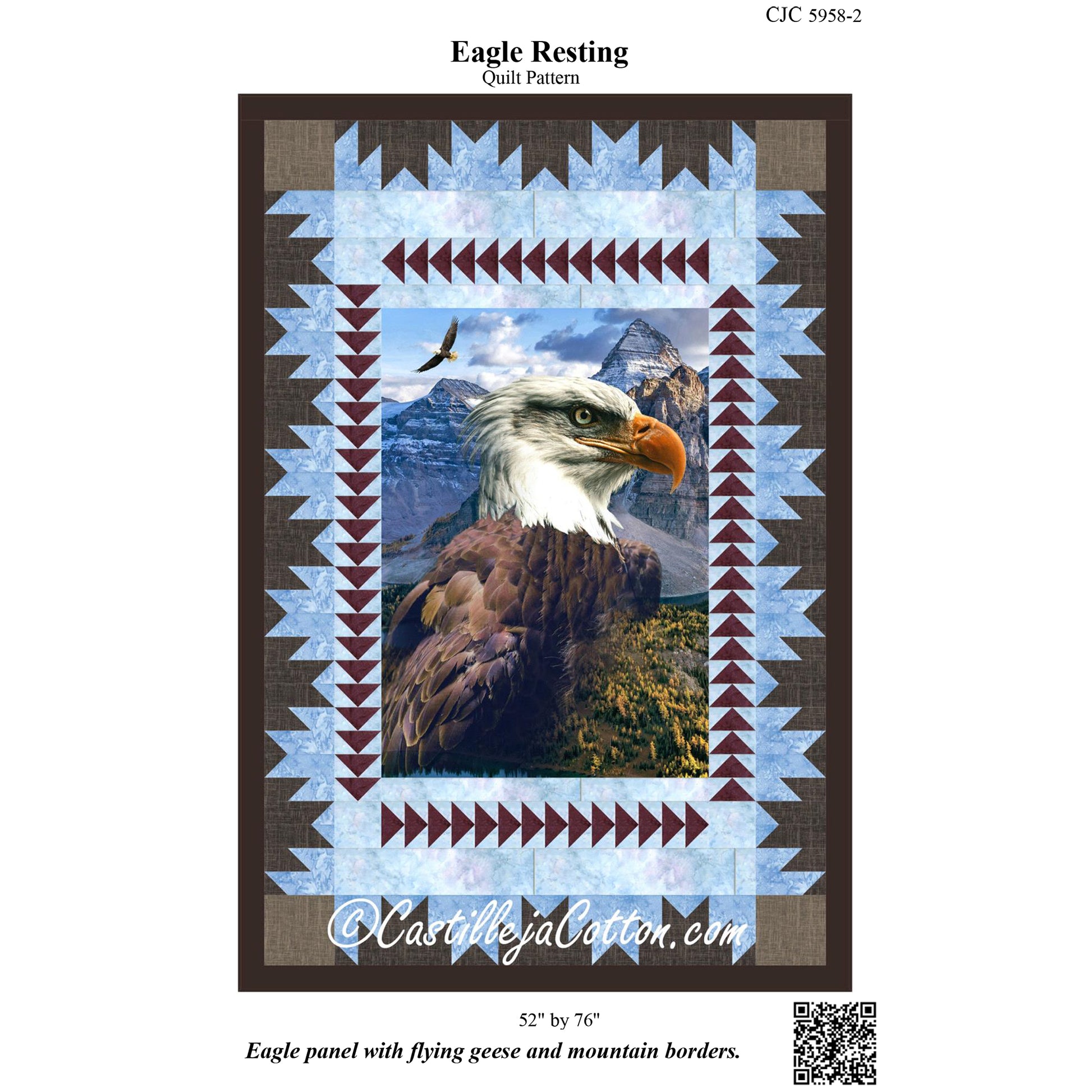 Cover image of pattern for Eagle Resting Quilt.