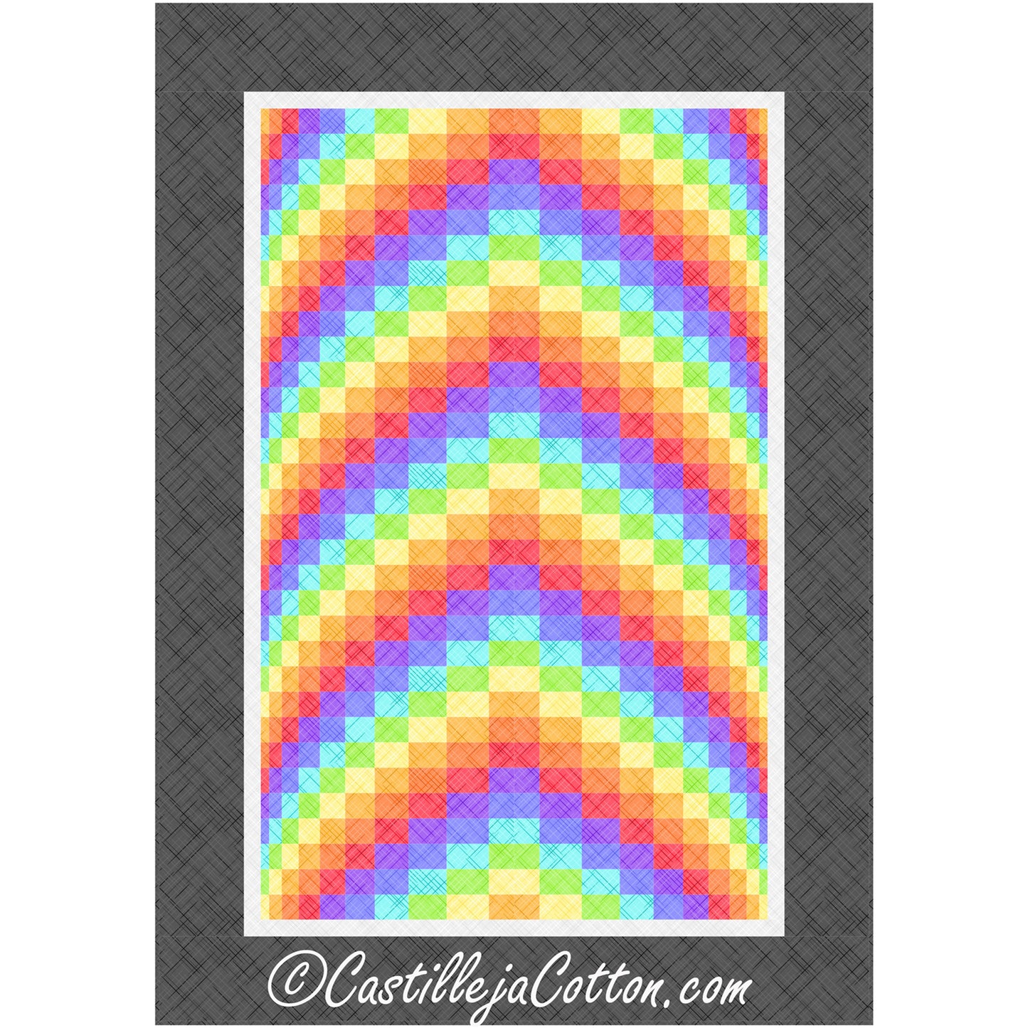 Colorful bargello quilt featuring a rainbow of colors.