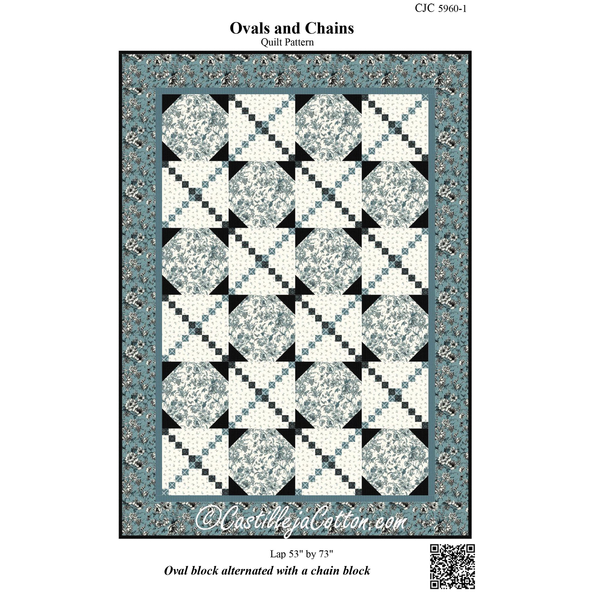 Cover image of pattern for Ovals and Chains Quilt.