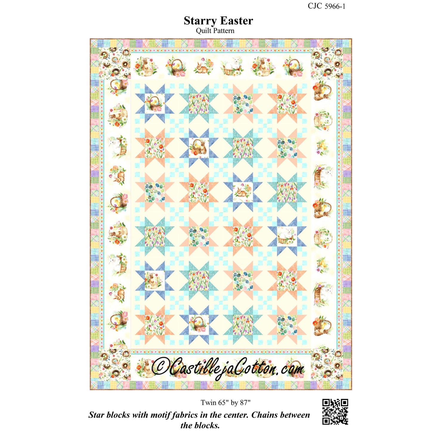 Starry Easter Quilt Pattern CJC-59661 - Paper Pattern