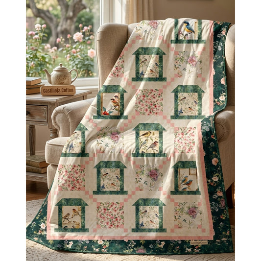 Birds and Bird Feeders Quilt CJC-59932e - Downloadable Pattern