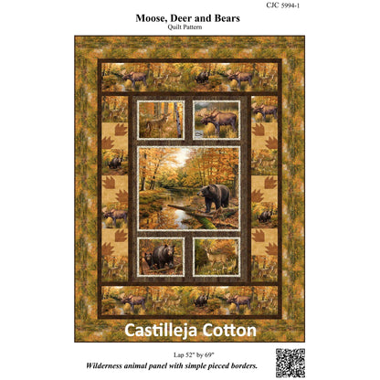 Moose, Deer and Bears Quilt Pattern CJC-59941 - Paper Pattern