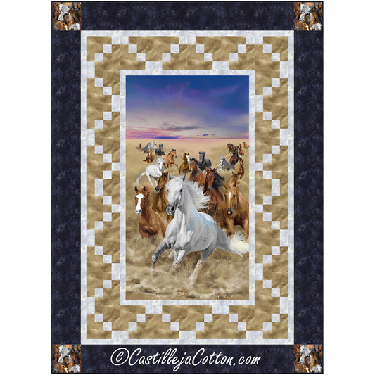 Running horses quilt