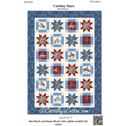 Cover image of pattern for Cowboy Stars Quilt.