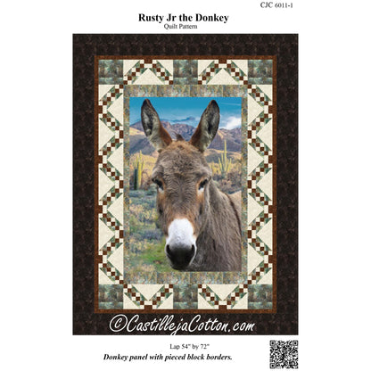 Cover image of pattern for Rusty Jr. the Donkey Quilt.