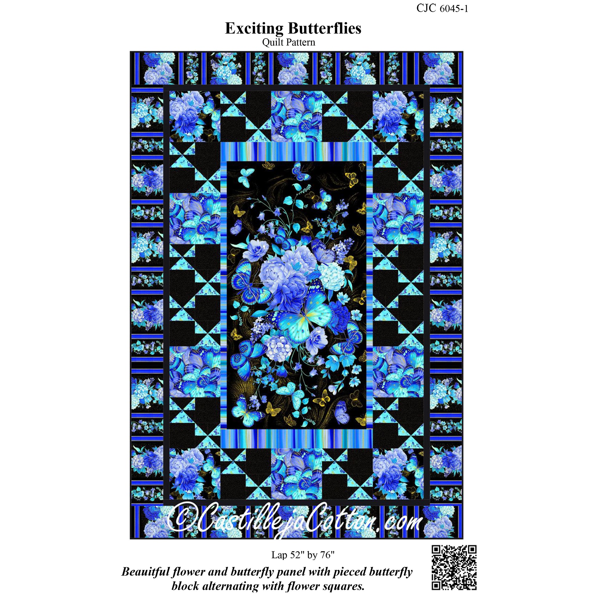 Exciting Pattern A Exciting Butterflies Quilt CJC-60451e - Downloadable Pattern ...