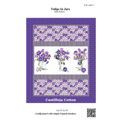Cover image of pattern for Tulips In Jars quilt.