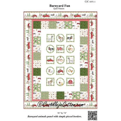 Cover image of pattern for Barnyard Fun quilt.