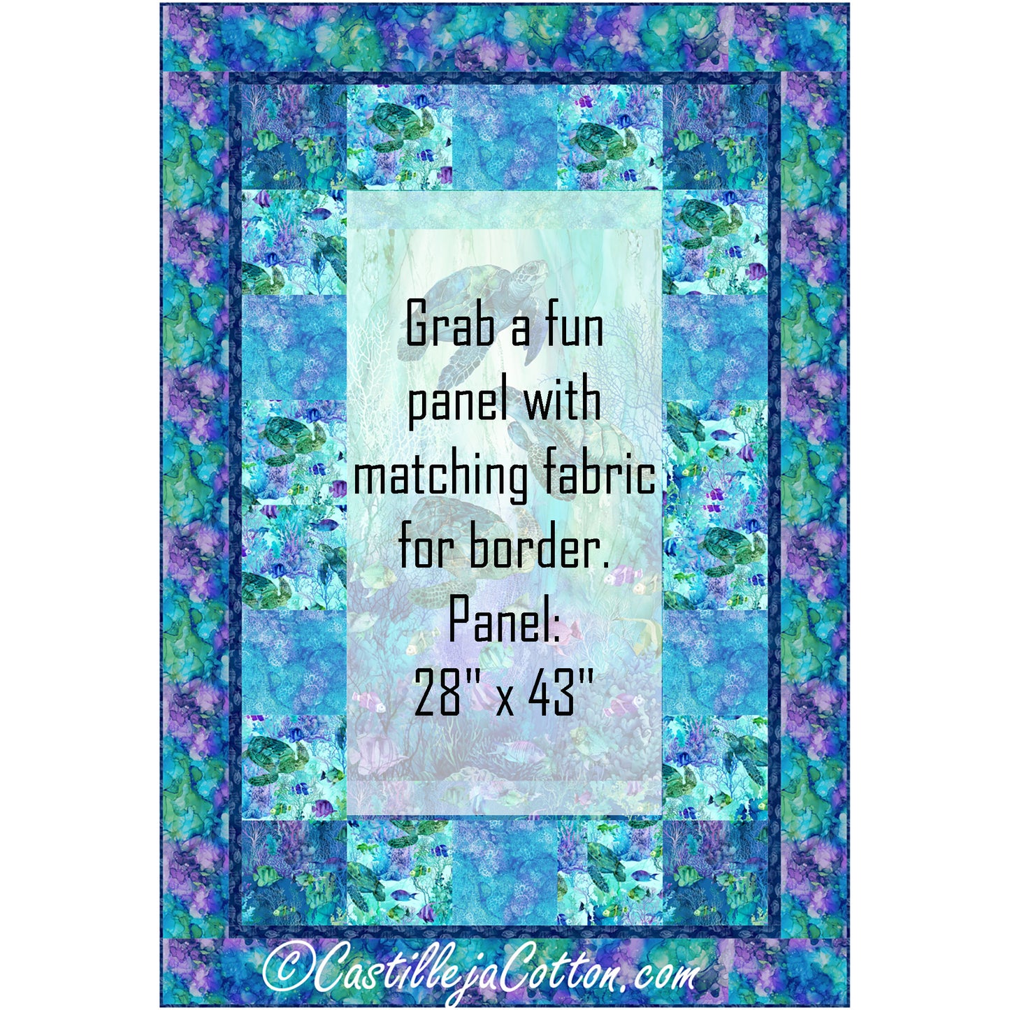 Turtles Swimming Quilt Pattern CJC-60521w - Wholesale Product