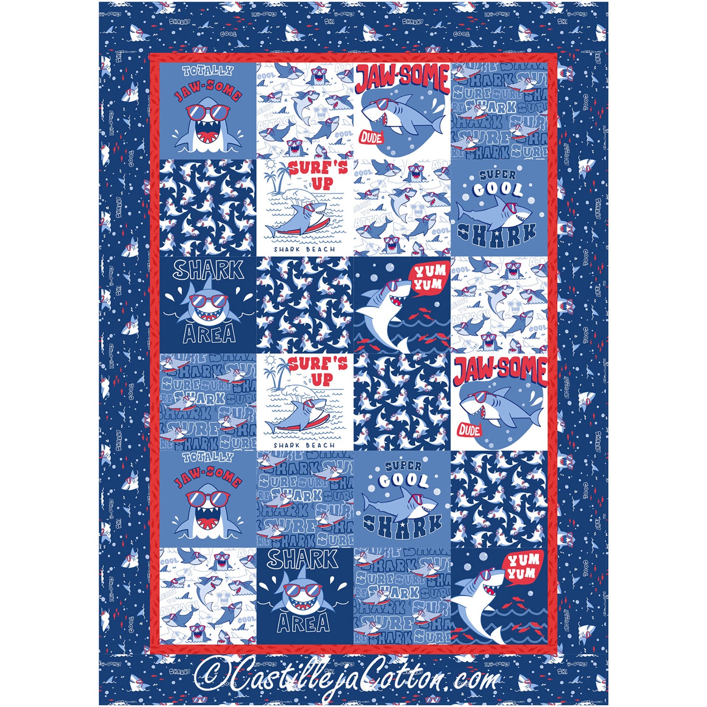 Sharks in the Water Quilt Pattern CJC-60531 - Paper Pattern