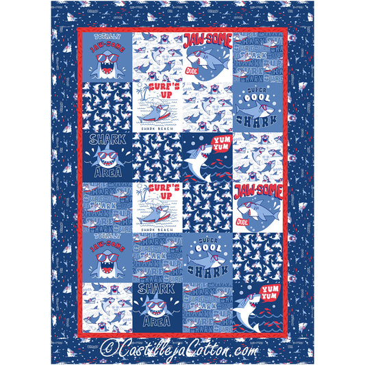 Sharks in the Water Quilt CJC-60531e - Downloadable Pattern