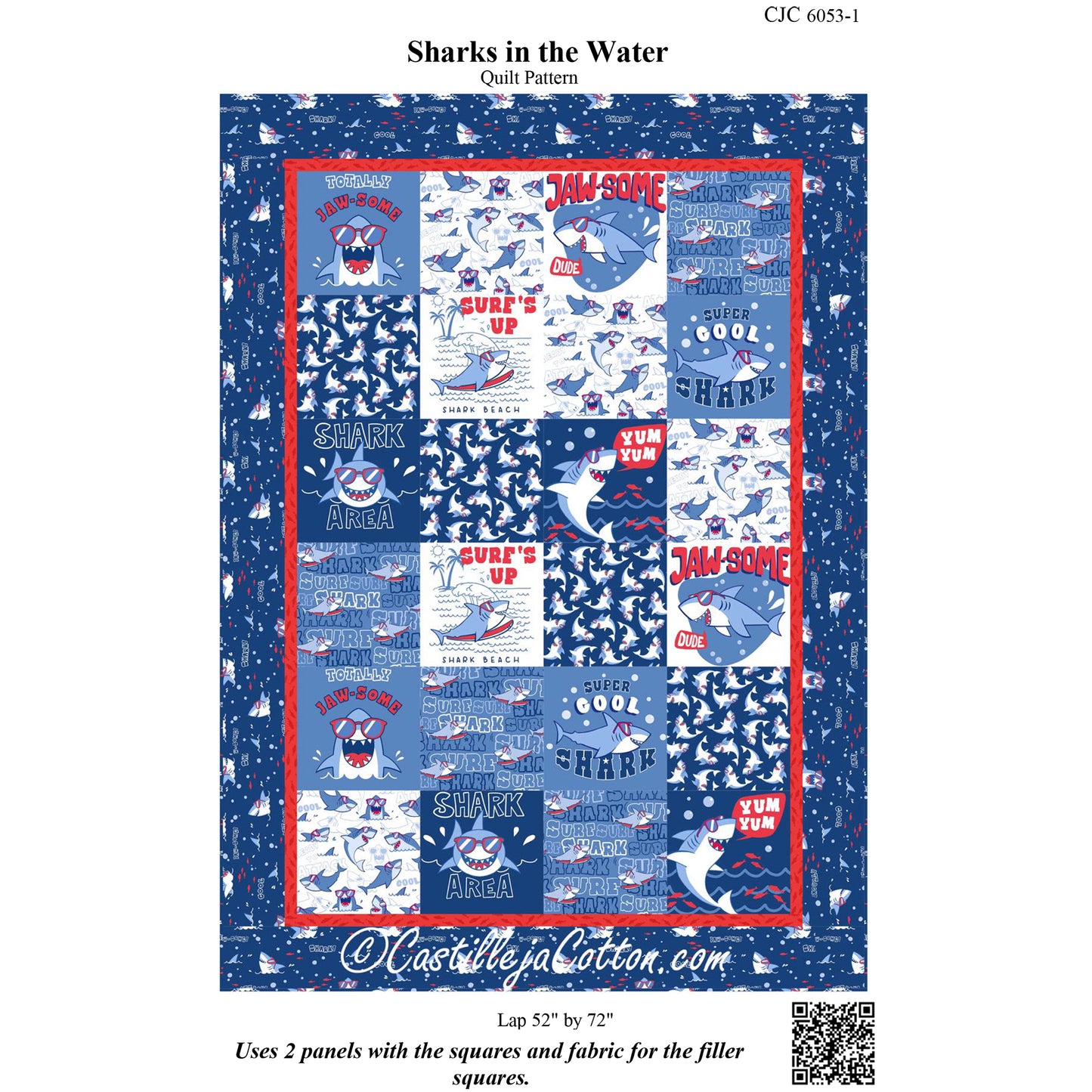 Sharks in the Water Quilt Pattern CJC-60531 - Paper Pattern