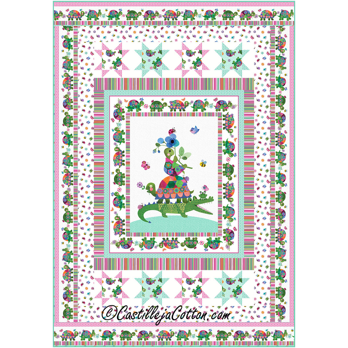 Turtle Train Quilt CJC-60661e - Downloadable Pattern