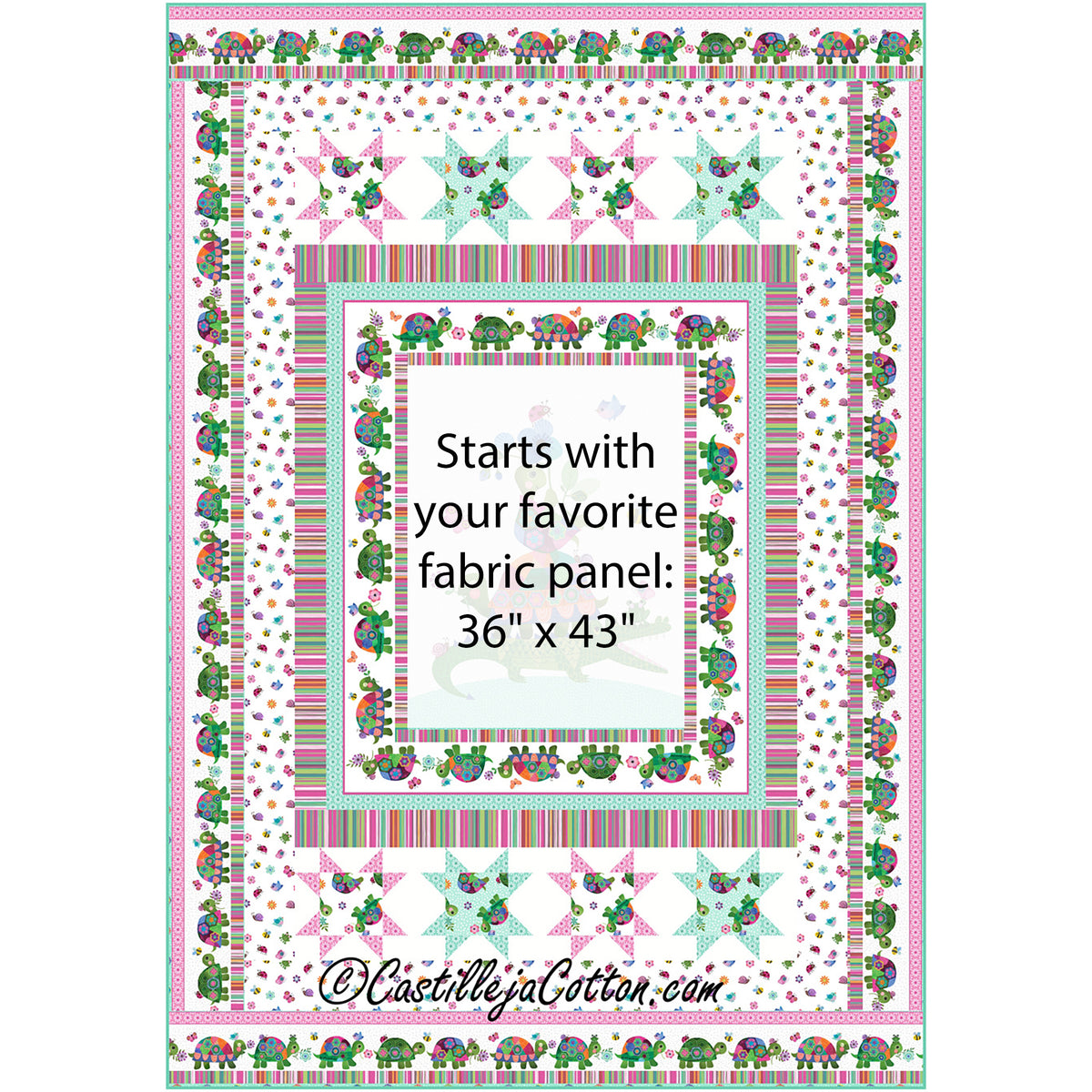 Turtle Train Quilt CJC-60661e - Downloadable Pattern