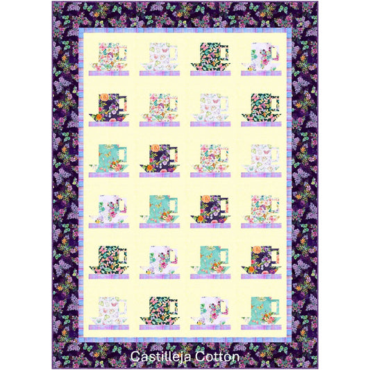 Garden Tea Party Quilt CJC-60691e - Downloadable Pattern