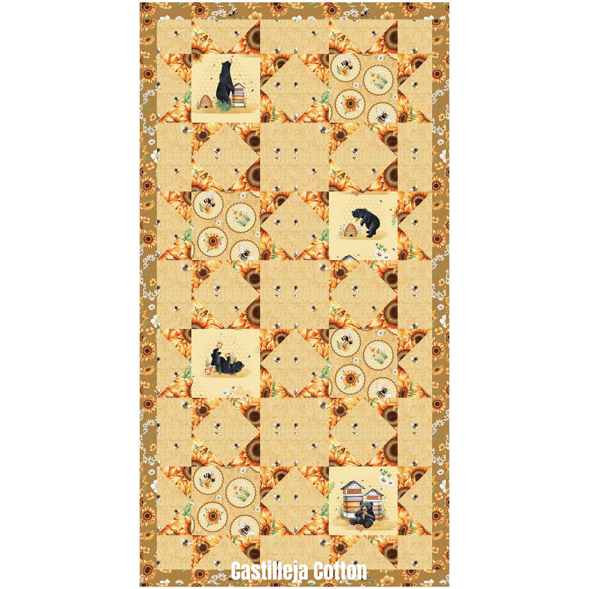 Bears and Sunflowers Quilt Pattern CJC-60721w - Wholesale Product