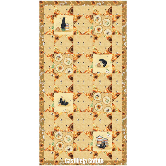 Bears and Sunflowers Quilt CJC-60721e - Downloadable Pattern