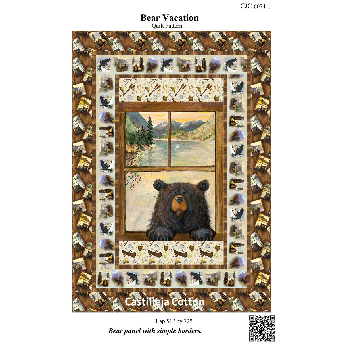 Bear Vacation Quilt CJC-60741e - Downloadable Pattern