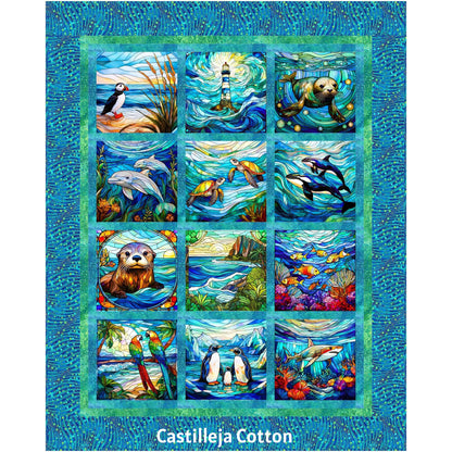 Stained Glass Sea Life Quilt Pattern CJC-60761w - Wholesale Product