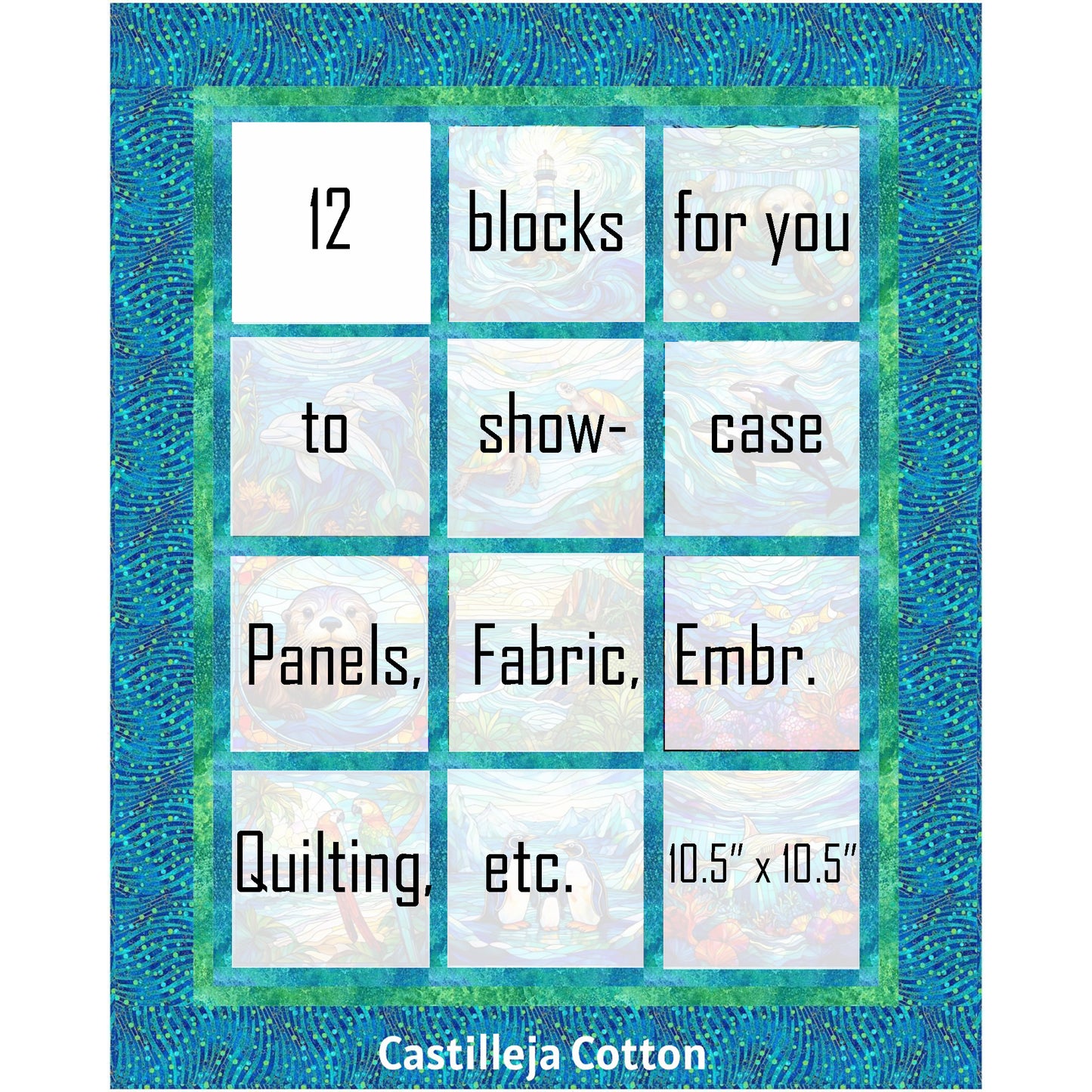 Stained Glass Sea Life Quilt Pattern CJC-60761w - Wholesale Product