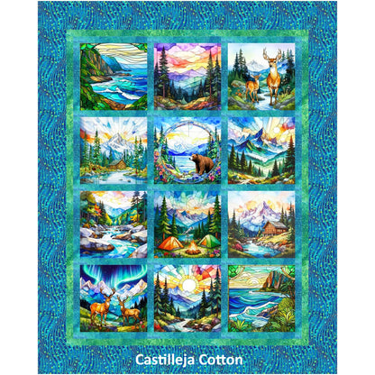 Kathy's Impressions Stained Glass Mountains Quilt Pattern CJC-60762 - Paper Pattern
