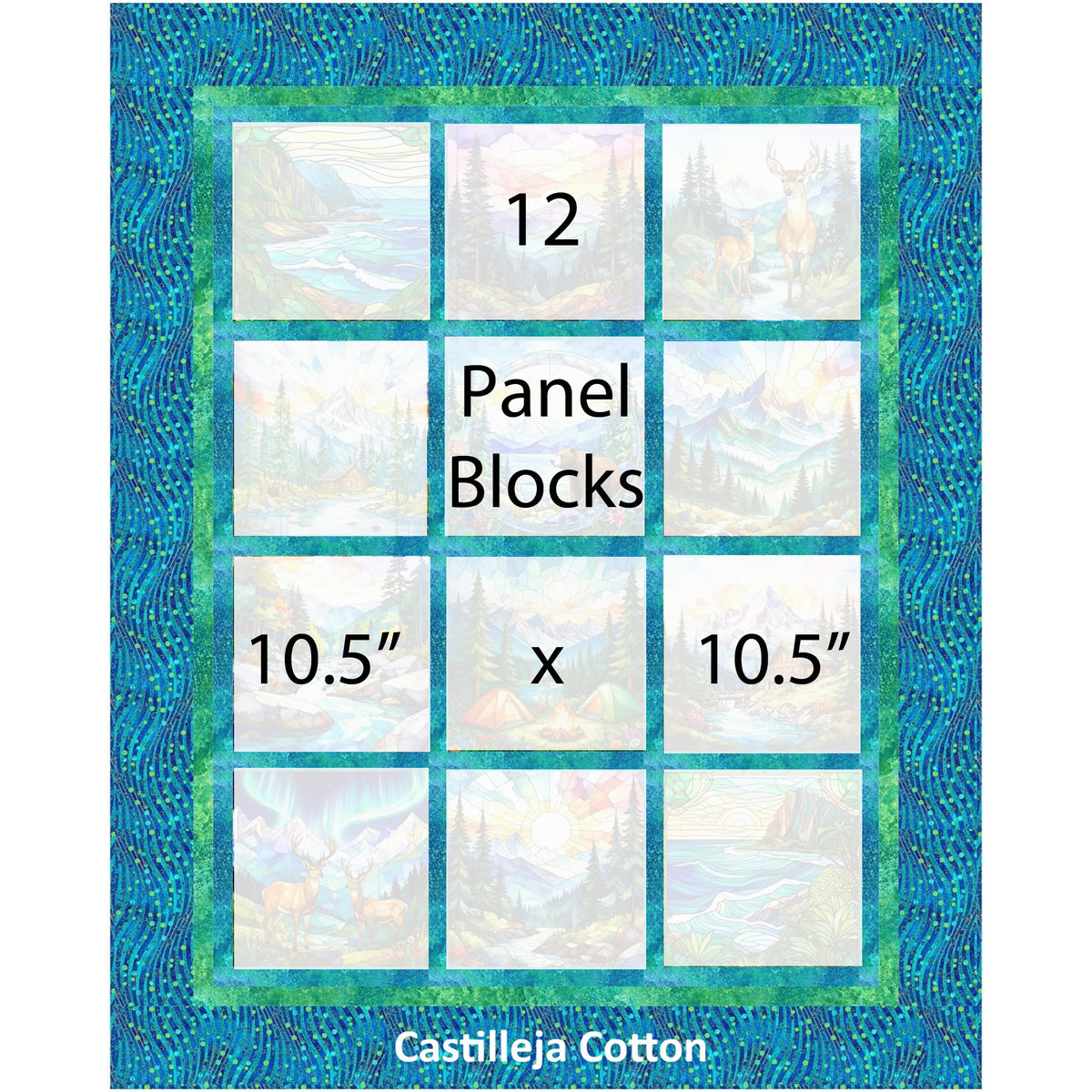 Kathy's Impressions Stained Glass Mountains Quilt Pattern CJC-60762 - Paper Pattern