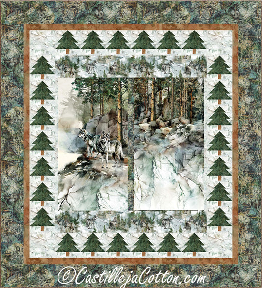 Lone Wolves Queen Quilt Pattern CJC-58082 - Paper Pattern