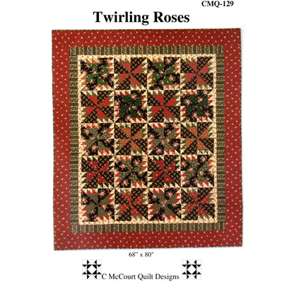 Twirling Roses Quilt CMQ-129e - Downloadable Pattern