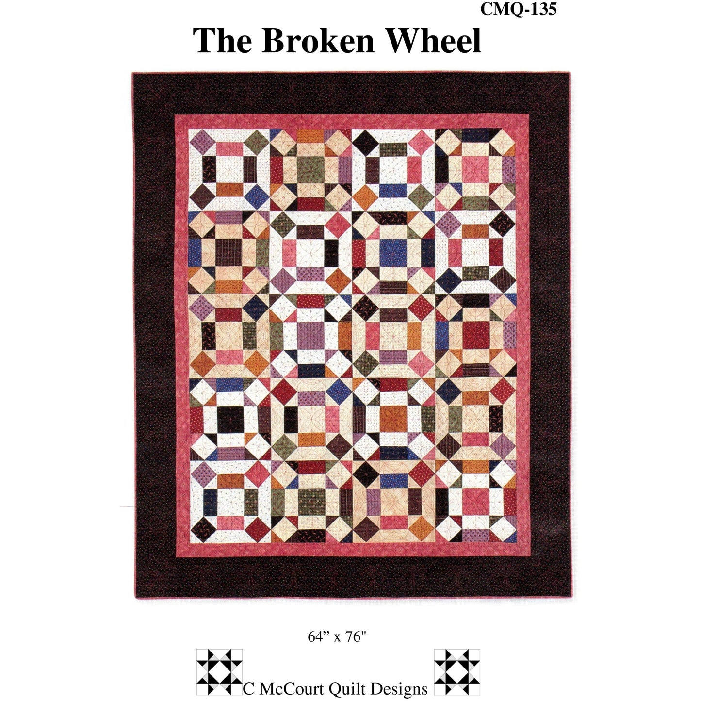 Broken Wheel Quilt Pattern CMQ-135 - Paper Pattern