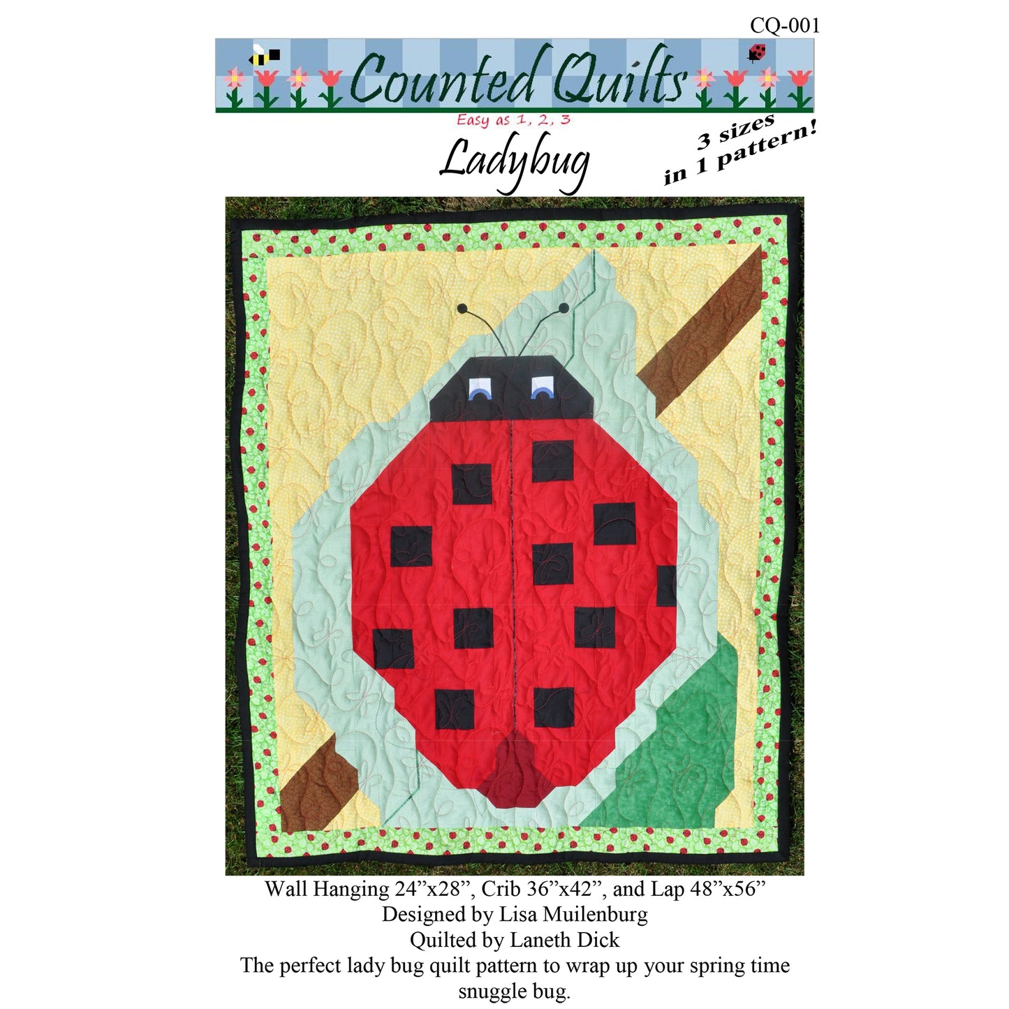 Ladybug Quilt Pattern CQ-001 - Paper Pattern