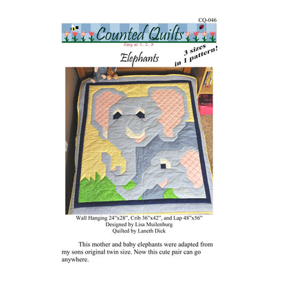 Elephants Quilt Pattern CQ-046 - Paper Pattern