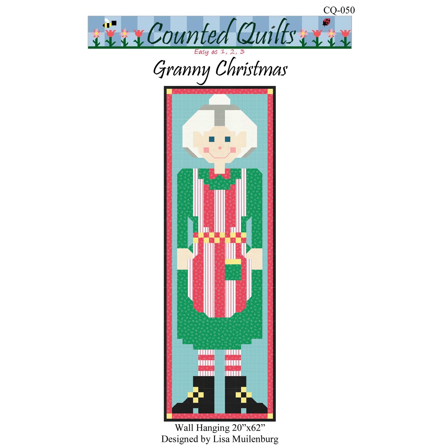 Granny Christmas Quilt CQ-050e - Downloadable Pattern